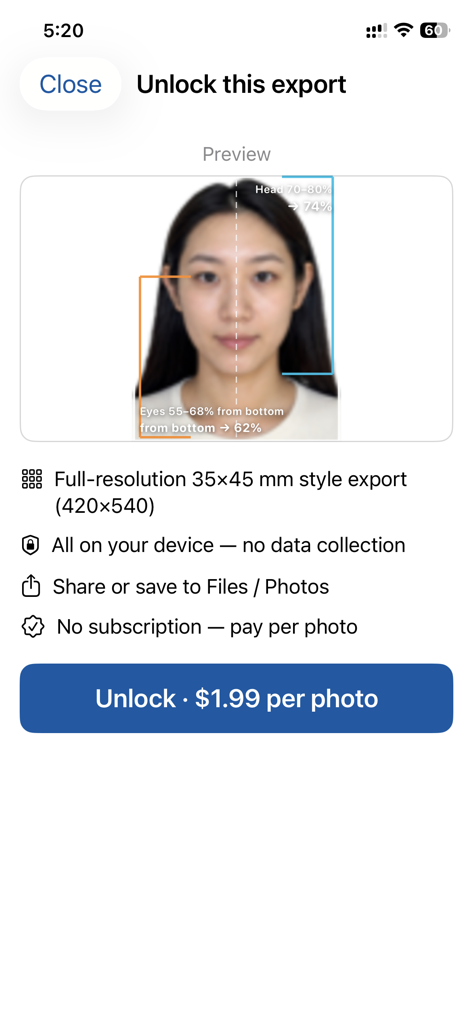 Unlock this export sheet with mm overlay preview and $1.99 price
